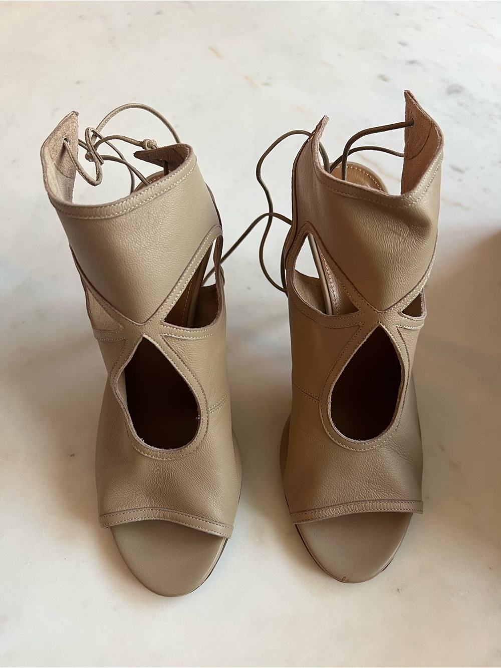 Aquazzura Sexy Thing Nappa Leather (Size 37.5) - Beige